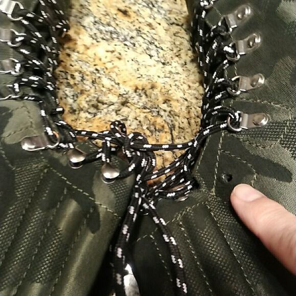 STEVE MADDEN GEIGER LACE UP COMBAT BOOTS SIZE 8.5 M Olive - Picture 11 of 13